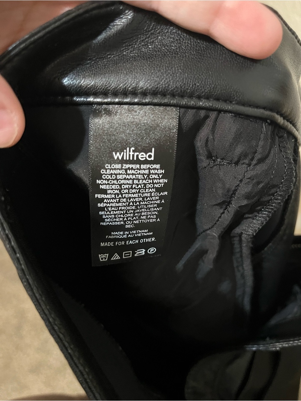 Aritzia Wilfred Melina Vegan Leather Pants Size 0 - Picture 9 of 9